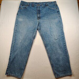 Carhartt Relaxed Fit Medium Wash Denim Jeans Men 48 x 30